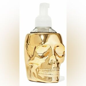Bath & Body Works Metallic Gold Skull Soap Holder Halloween